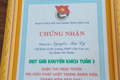 TRƯỜNG THPT CHU VĂN AN NHẬN BẰNG KHEN  VÀ GIẤY KHEN TRONG 1 NGÀY