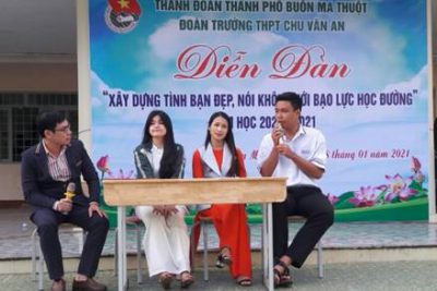 DIỄN ĐÀN  “XÂY DỰNG TÌNH BẠN ĐẸP – NÓI KHÔNG VỚI BẠO LỰC HỌC ĐƯỜNG”.